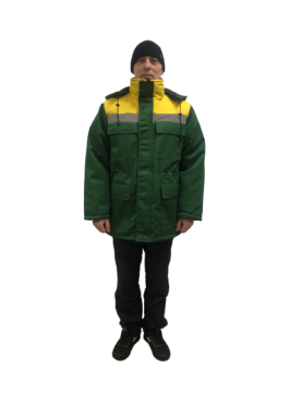 Куртка Буран-А,Ткань грета, зеленый + желтый с СОП